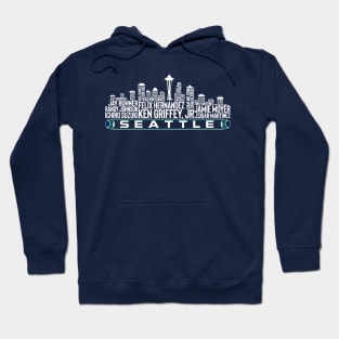 Seattle Baseball Team All Time Legends, Seattle City Skyline Hoodie